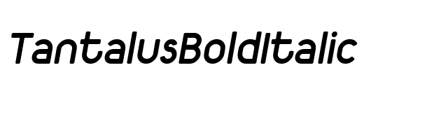 TantalusBoldItalic font preview