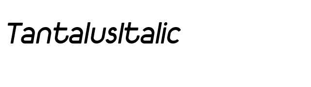 TantalusItalic font preview