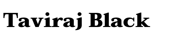 Taviraj Black font preview