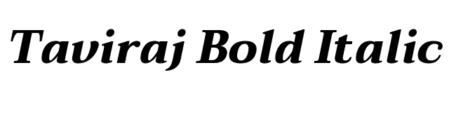 Taviraj Bold Italic font preview