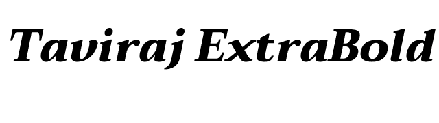 Taviraj ExtraBold Italic font preview