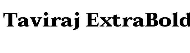Taviraj ExtraBold font preview