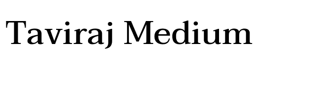 Taviraj Medium font preview