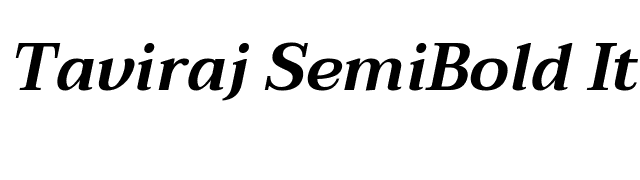 Taviraj SemiBold Italic font preview