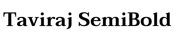 Taviraj SemiBold font preview