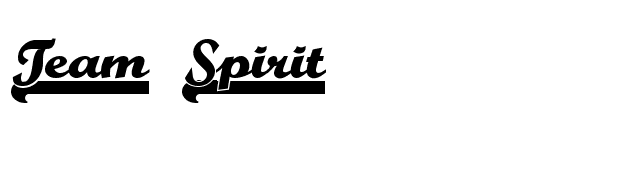 Team Spirit font preview