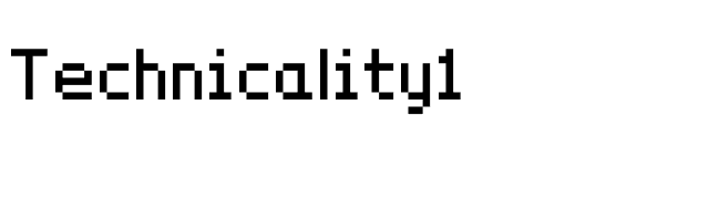 Technicality1 font preview