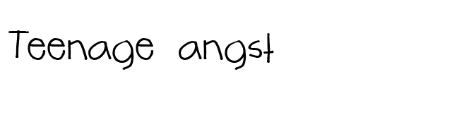 Teenage angst font preview