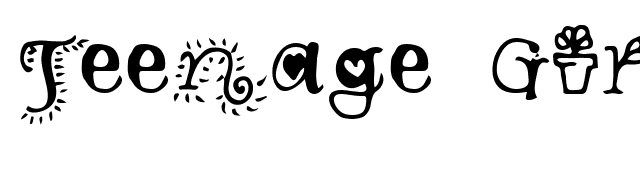 Teenage Girl 3 font preview
