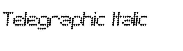 Telegraphic Italic font preview