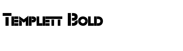 Templett Bold font preview