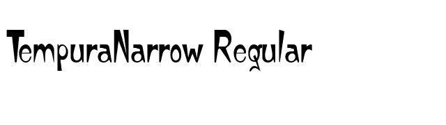 TempuraNarrow Regular font preview