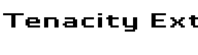 Tenacity Extended Bold font preview