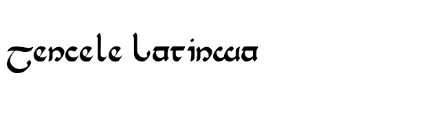 Tencele Latinwa font preview