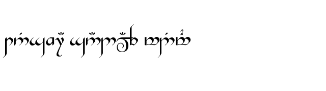 Tengwar Gandalf Medium font preview