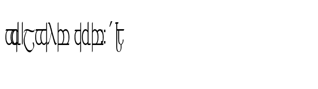 Tengwar ver. # 5 font preview
