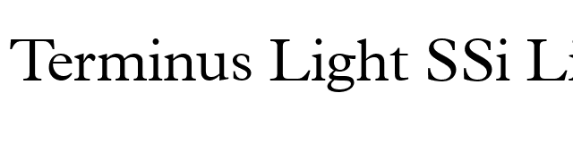 Terminus Light SSi Light font preview