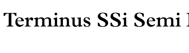 Terminus SSi Semi Bold font preview