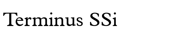 Terminus SSi font preview