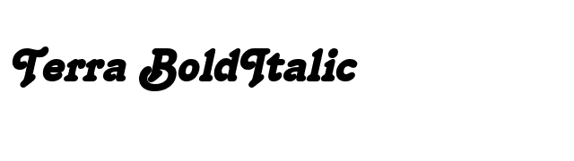 Terra BoldItalic font preview