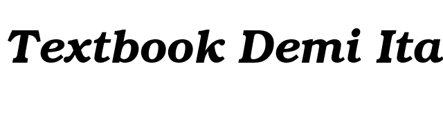 textbook-demi-italic font preview