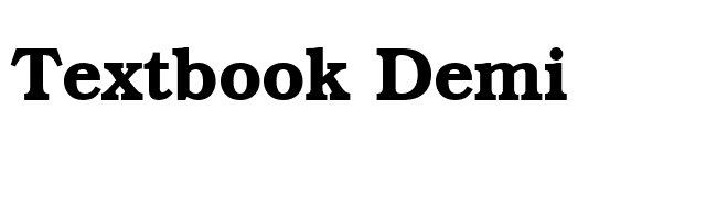 Textbook Demi font preview