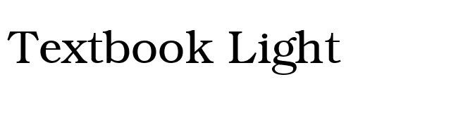 Textbook Light font preview