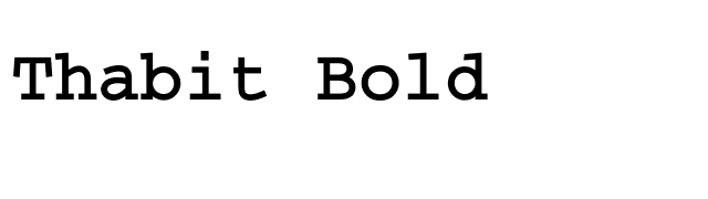 Thabit Bold font preview
