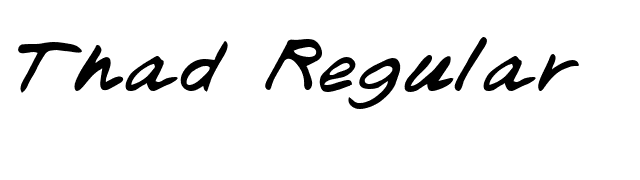 Thad Regular font preview