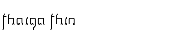 Thaiga Thin font preview