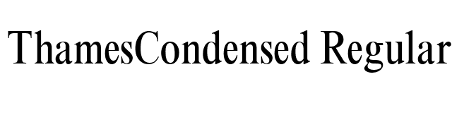 ThamesCondensed Regular font preview