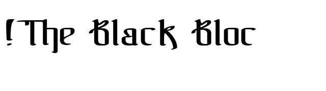 !The Black Bloc font preview