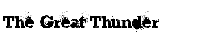 The Great Thunder font preview