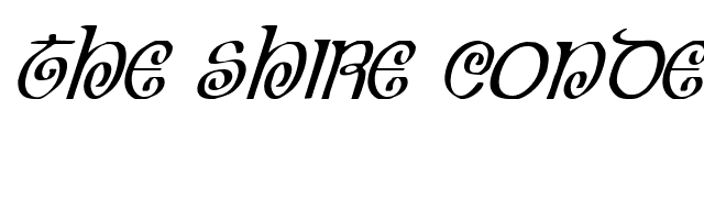 The Shire Condensed Italic font preview
