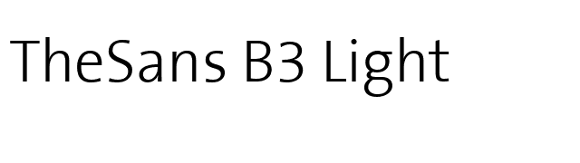 TheSans B3 Light font preview