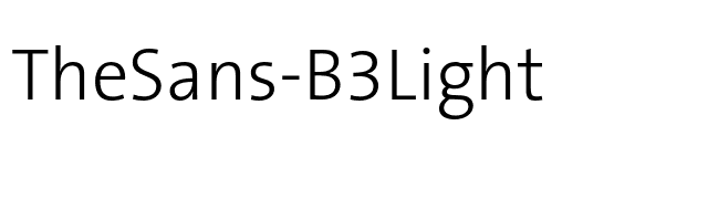TheSans-B3Light font preview