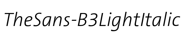 TheSans-B3LightItalic font preview