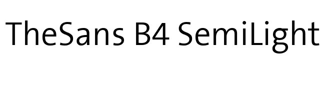 TheSans B4 SemiLight font preview