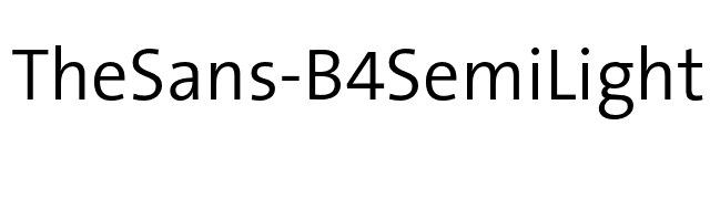 TheSans-B4SemiLight font preview