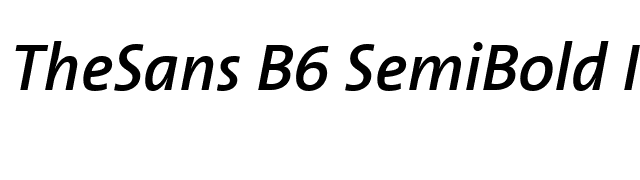 TheSans B6 SemiBold Italic font preview
