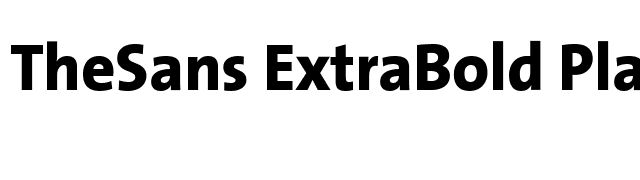 TheSans ExtraBold Plain font preview