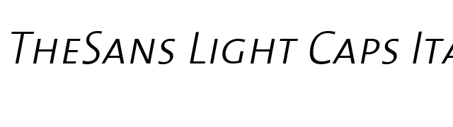 TheSans Light Caps Italic font preview