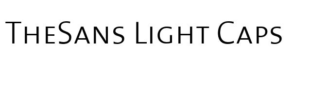 TheSans Light Caps font preview