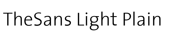 TheSans Light Plain font preview