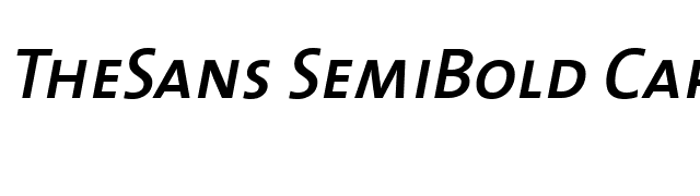 TheSans SemiBold Caps Italic font preview