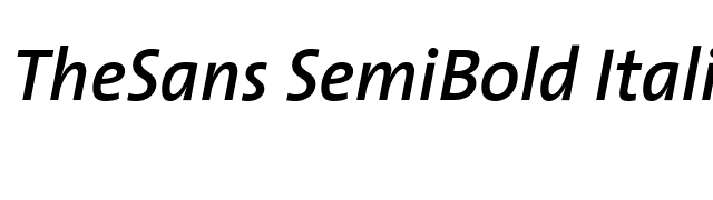 TheSans-SemiBold Italic font preview