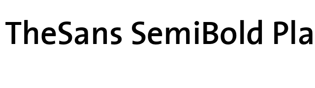 TheSans SemiBold Plain font preview