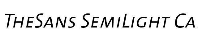 TheSans SemiLight Caps Italic font preview
