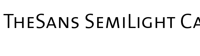 TheSans SemiLight Caps font preview