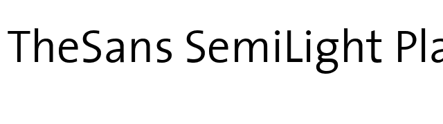 TheSans SemiLight Plain font preview